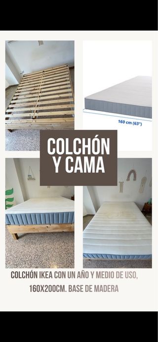 Base de cama + colchón