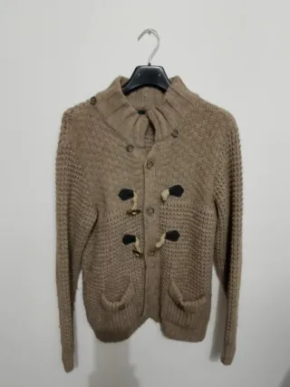 Cardigan vintage uomo marrone/beige