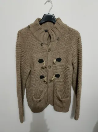 Cardigan vintage uomo marrone/beige