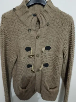 Cardigan vintage uomo marrone/beige