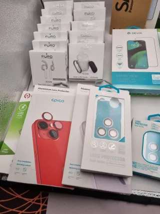 Lote Accesorios iPhone: Fundas, Protectores, AirPo