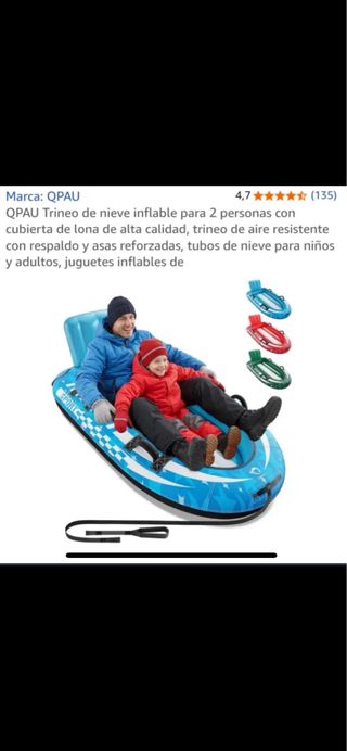 Trineo hinchable QPAU 2 personas