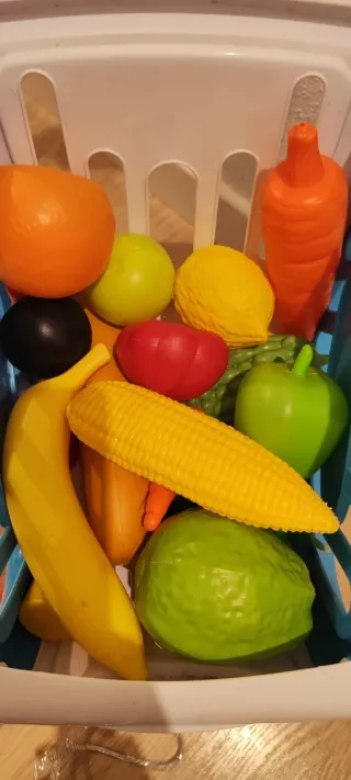 Carrito de la compra infantil azul