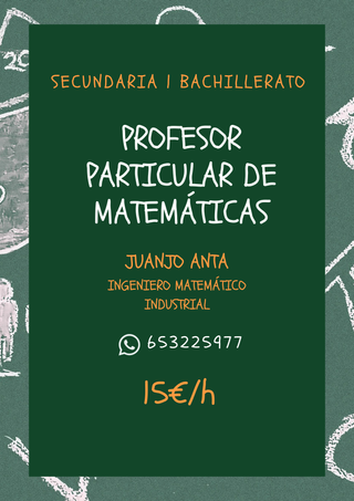 Profesor Particular de Matemáticas
