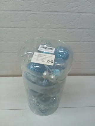 Bolas de Navidad Azules Transparentes