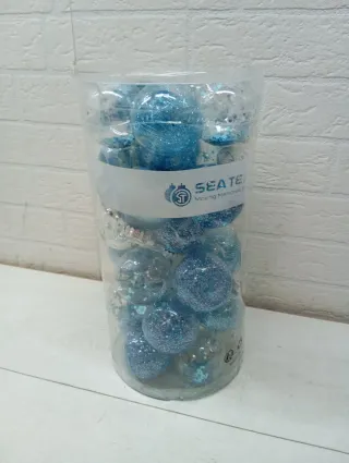 Bolas de Navidad Azules Transparentes