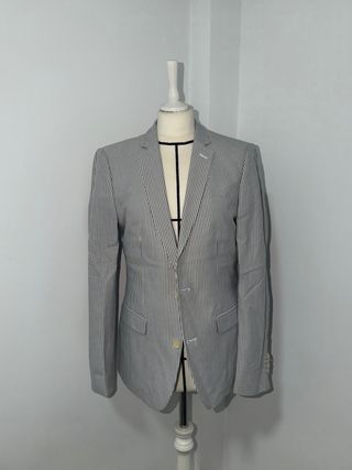 Americana de Rayas Azul y Blanco