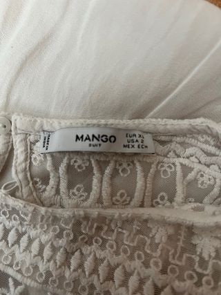 Blusa Mango Encaje Talla XS