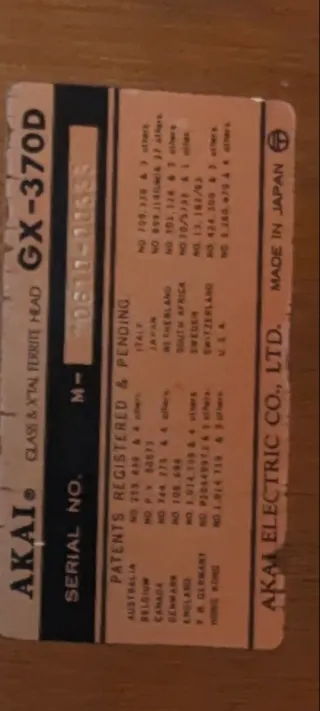 Pletina Akai GX-370D Bobina a Bobina