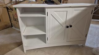 Mueble Bajo Lavabo de Pie con 2 Puertas y Estante