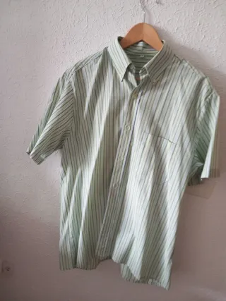 Camisa L rayas verdes