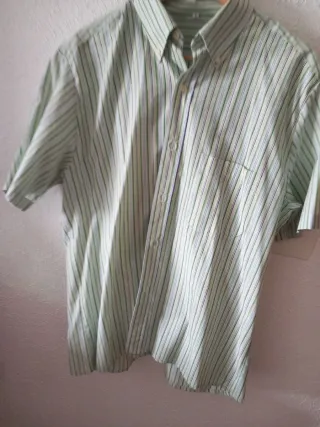 Camisa L rayas verdes