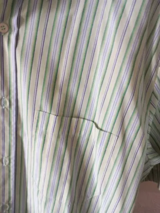 Camisa L rayas verdes