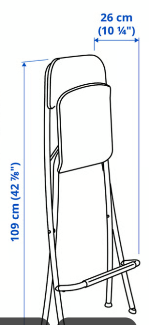 2 Taburetes altos plegables Franklin Ikea blanco