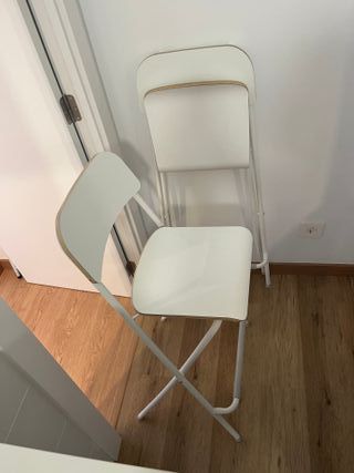 2 Taburetes altos plegables Franklin Ikea blanco