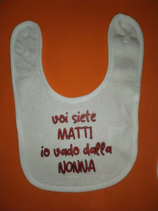 Bavaglini bimbi con scritte divertenti