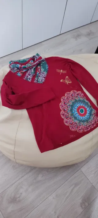 Camiseta/jersey rojo con estampado