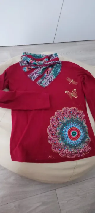 Camiseta/jersey rojo con estampado