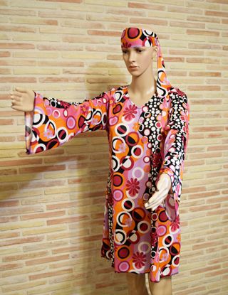 DISFRAZ CHICA HIPPIE - DISCO FEVER 70 - Talla L