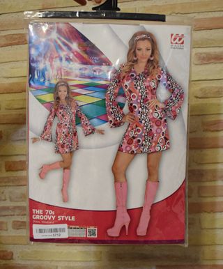 DISFRAZ CHICA HIPPIE - DISCO FEVER 70 - Talla L