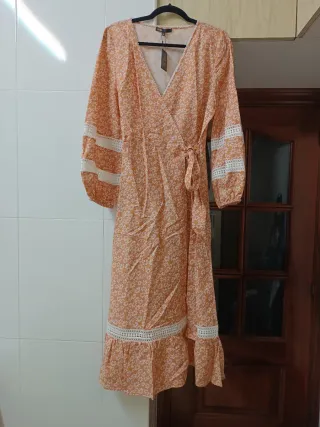 Vestido Maje floral rosa