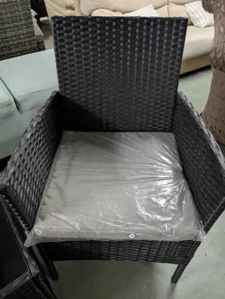 Conjunto terraza ratán 2 sillas y mesa