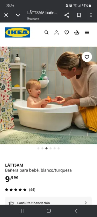 Cambiador,  bañera bebé y accesorios