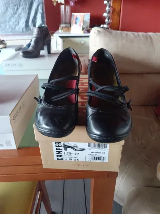 Zapatos Camper Peu Nara Mujer Negro Talla 36