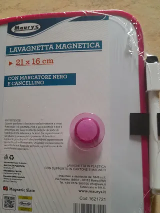 Lavagnetta magnetica Maury's 21x16 cm