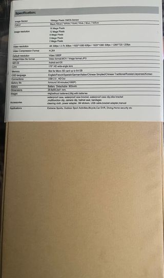 Cámara de fotos y vídeo 4K