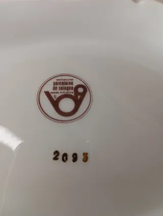 Sopera Legumbrera Porcelana Blanca y Plata