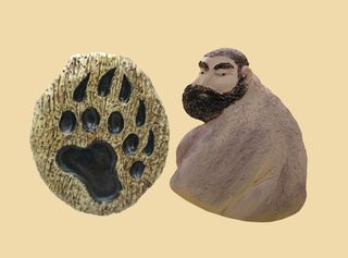 Esculturas originales hombre oso gay y Garra oso