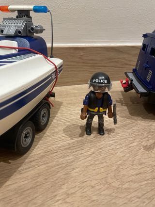 Coche y Barco Policía Playmobil