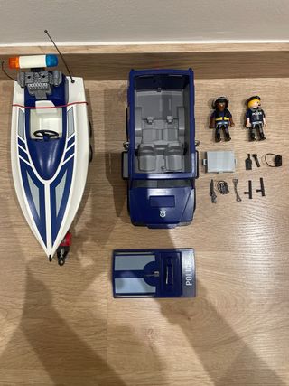 Coche y Barco Policía Playmobil
