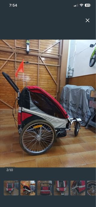 Carrito bici 2 plazas Ecobike