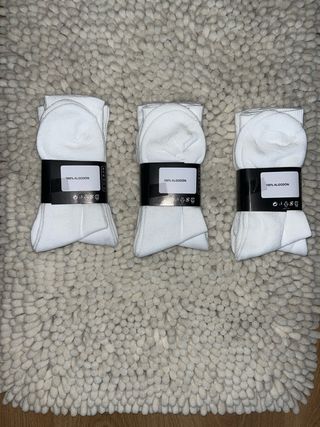 Calcetines Nike Blancos Talla 35-40 (3 Pares)