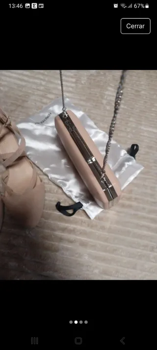 Conjunto Zapatos y Bolso Beige