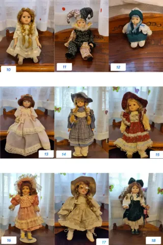 Lote de Muñecas Porcelana Colección