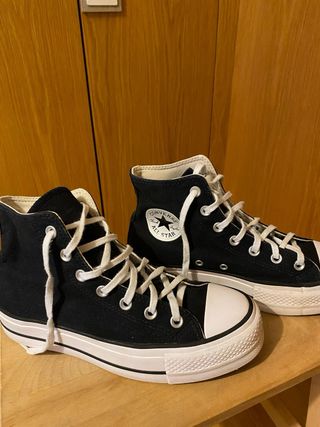 Converse Negras Mujer Talla 38