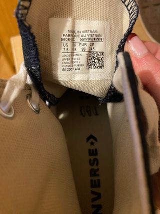 Converse Negras Mujer Talla 38