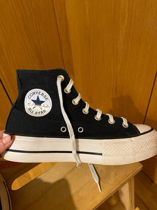 Converse Negras Mujer Talla 38