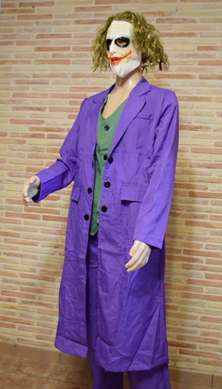 DISFRAZ DE JOKER CON MÁSCARA REALISTA - Talla XL
