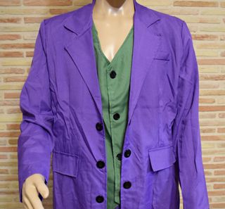 DISFRAZ DE JOKER CON MÁSCARA REALISTA - Talla XL