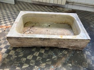 Fregadero de marmol blanco mazizo 0,49x0,80