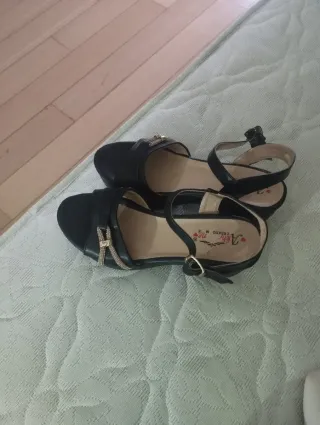 Sandalias tacón negras