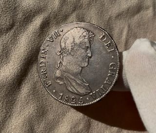 Moneda 8 Reales Fernando VII Plata 1825