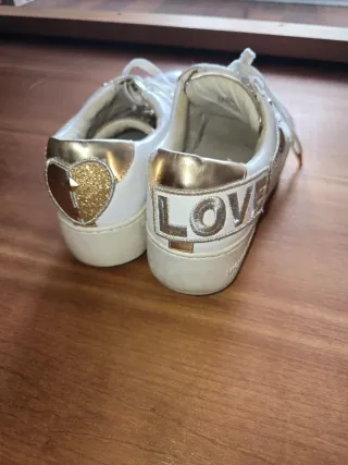 Michael Kors Zapatillas Blancas y Doradas