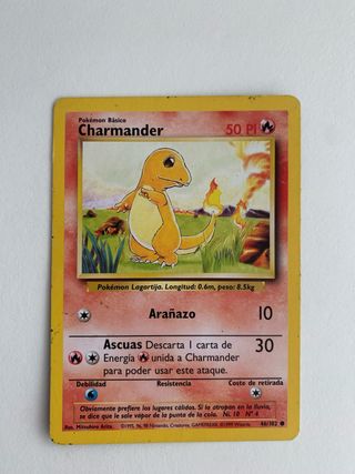 Carta Pokémon Charmander 1999