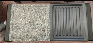 Raclette eléctrica 2 en 1 con 8 sartenes