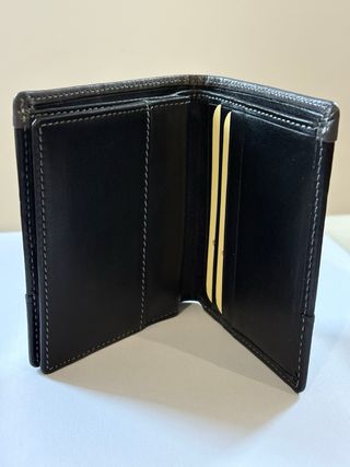 Cartera de piel Ubrique negra y gris